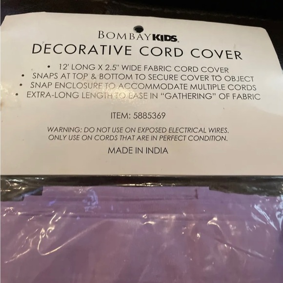 Bombay kids purple decorative cord cover - Picture 3 of 4